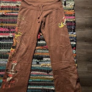 Brown Graphic Sweatpants
